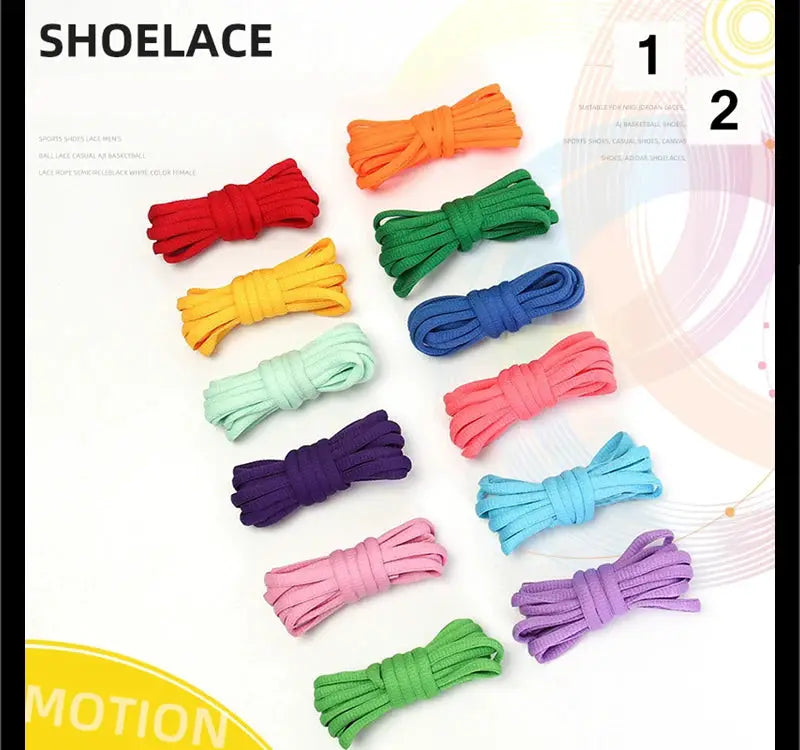 Shoelaces 12 colorful round lace bundles in assorted colors for casual sport shoes