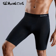 Men's black long-leg boxer shorts with branded Bonitos waistband