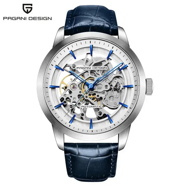 Pagani Design Luxury Skeleton Dial Automatic Mechanical Watch For Men Leather Watches Waterproof Sports Style