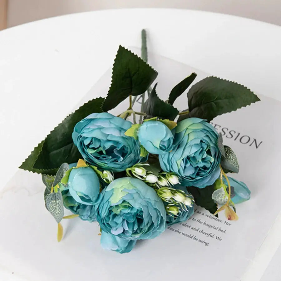 30cm Artificial Silk Peony Bouquet For Home Decor Wedding Centerpieces Vase Decoration Props