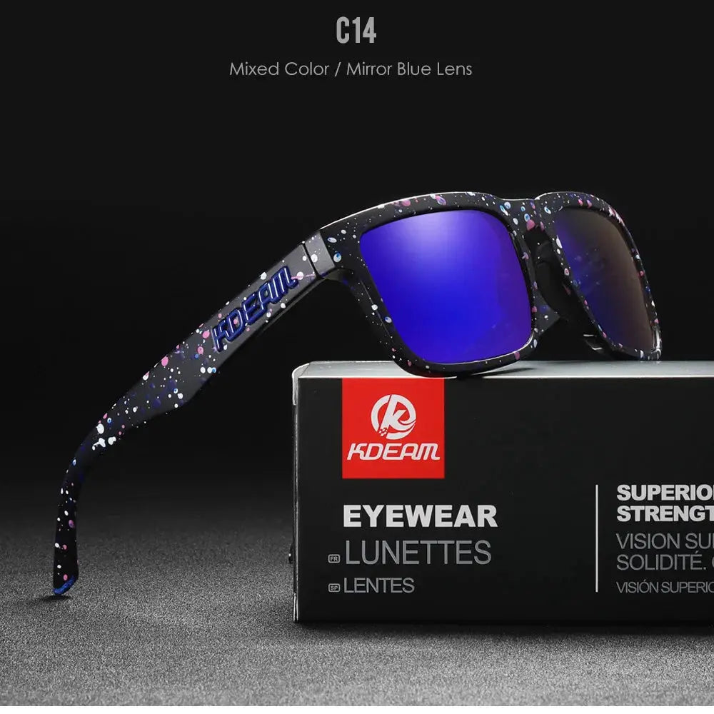 KDEAM 2022 Square Men Polarized Sunglasses With UV Protection Coating For Durable Outdoor Performance
