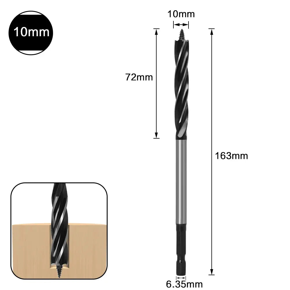 10mm to 35mm High Carbon Steel Twist Drill Bit Set for Wood Fast Cut Auger Carpenter Joiner Tools for Woodworking
