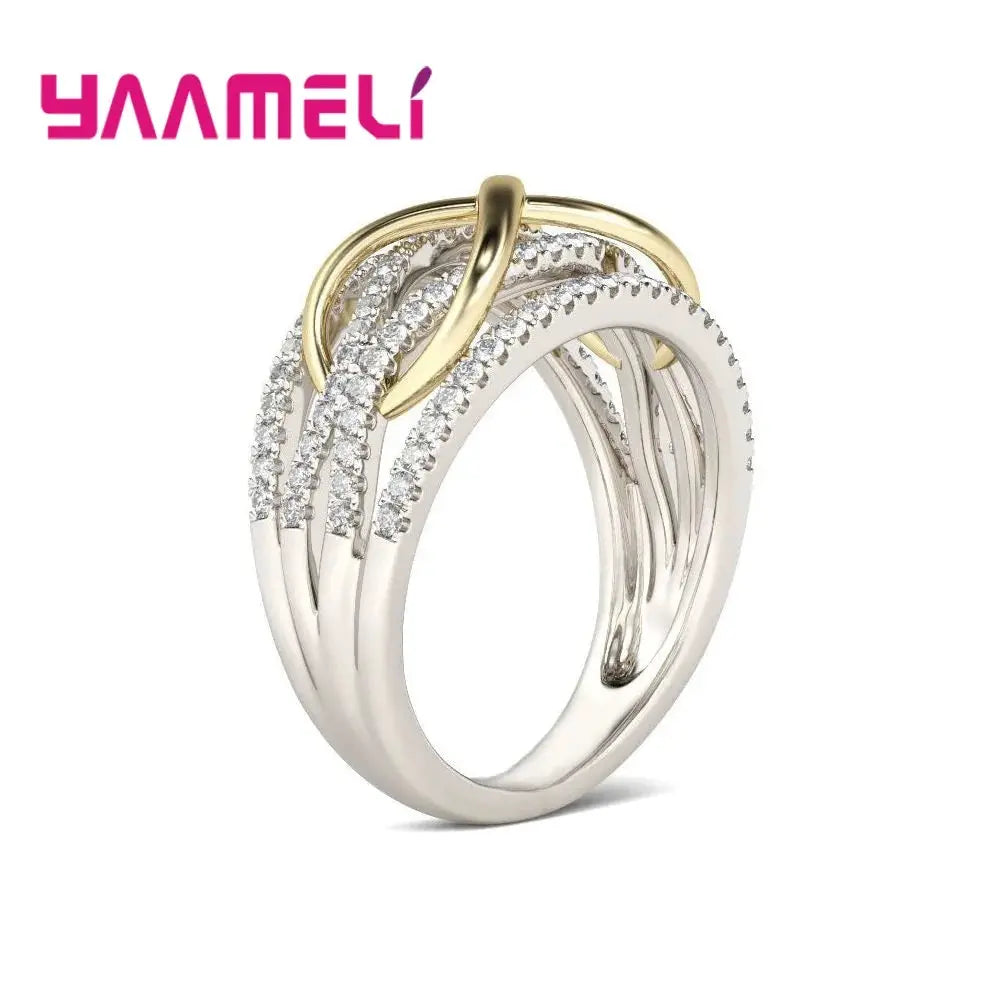 Infinity Love Ring 925 Sterling Silver Bowknot With Cubic Zirconia Eternity Symbol For Women Girlfriend Jewelry