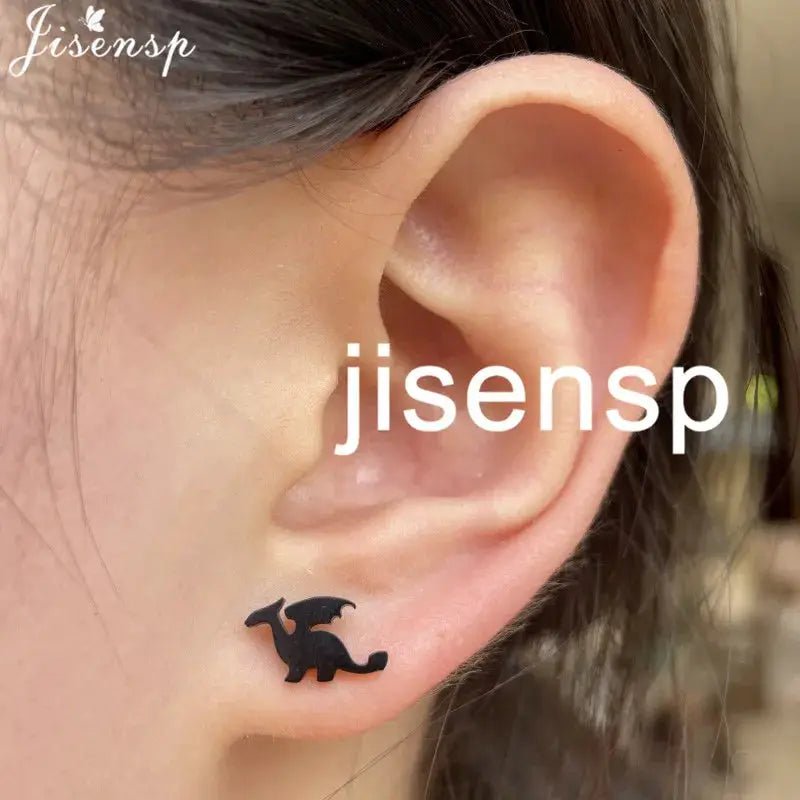 Stainless Steel Stud Earrings For Women Fashion Jewelry Multiple Animal Designs Hummingbird Leaf Music Fairy Gift - Simples Market