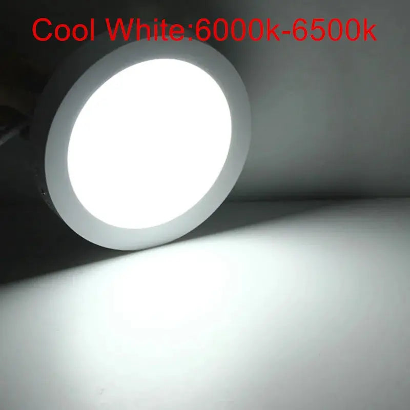 LED Panel Light round downlight by Simples Market, white finish, cool white 6000K