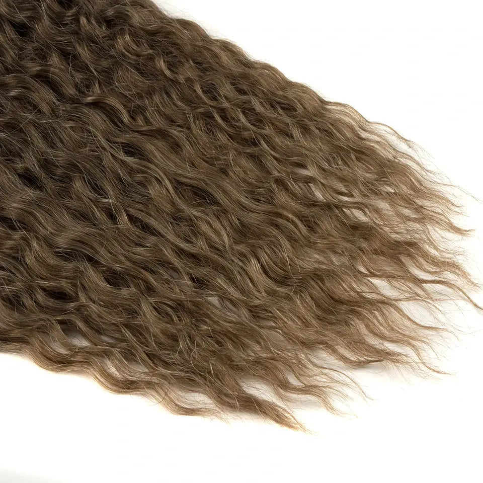 Simples Market Ariel Hair synthetic twist crochet curly hair, 24in water wave, ombre blonde-brown
