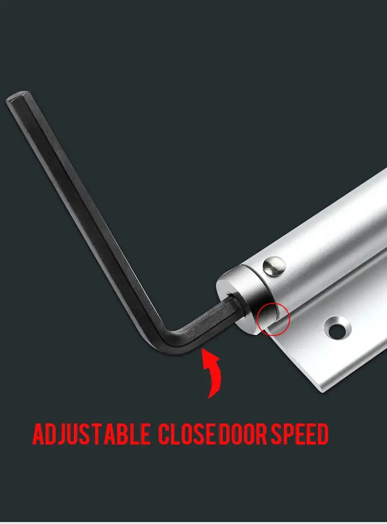 KAK 50KG adjustable door closer, aluminum alloy body with black lever, Simples Market heavy-duty door hardware