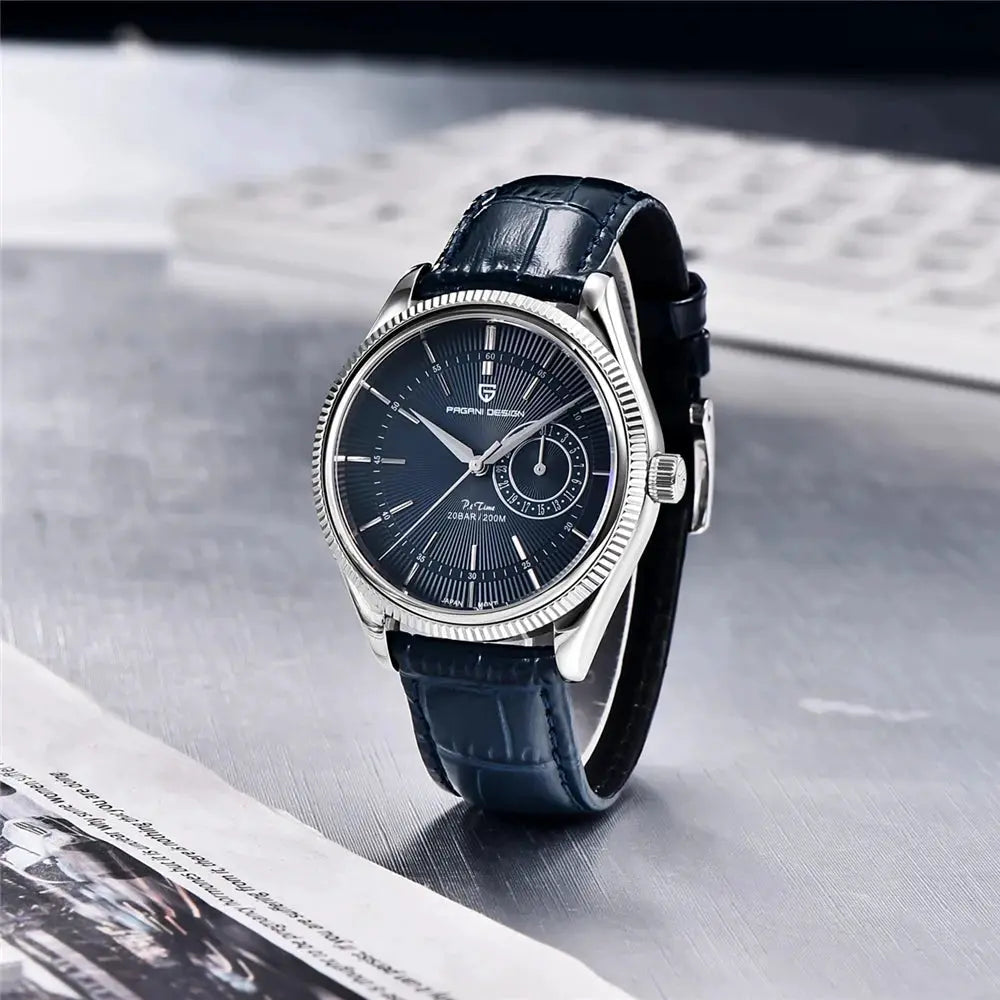 Pagani Design Men Quartz Wristwatch Luxury Sapphire Crystal Diver Watch 200m Water Resistant Date Display Business Style