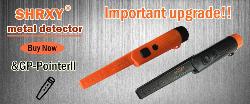 Two SHRXY GP-Point II metal detector pinpointers in orange and black