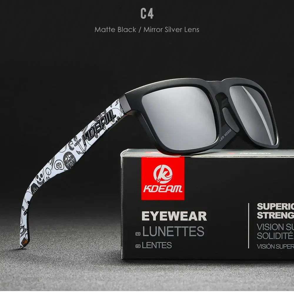 KDEAM 2022 Square Men Polarized Sunglasses With UV Protection Coating For Durable Outdoor Performance