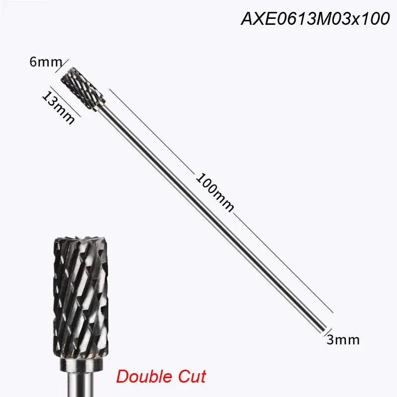 Extra Long 100mm Rotary Rasp File Carbide Burr for Metal and Wood Carving Milling Cutter