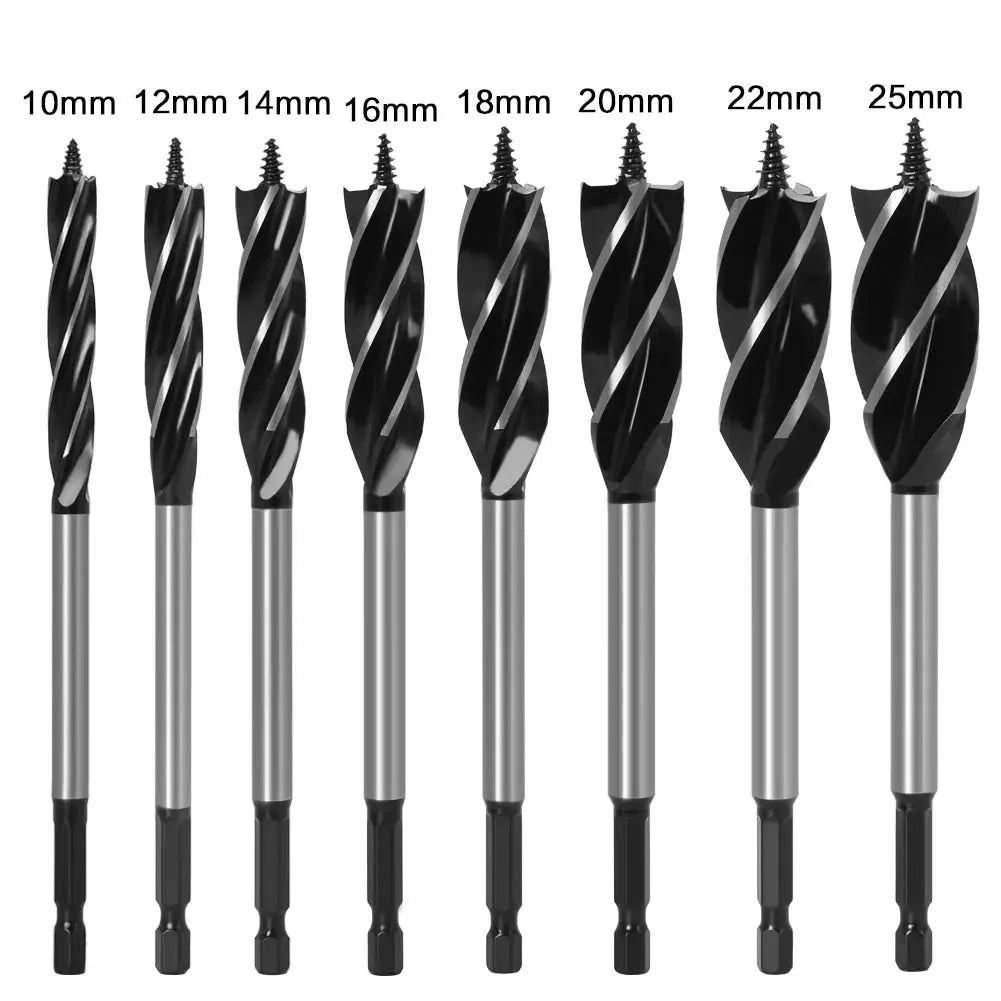 10mm to 35mm High Carbon Steel Twist Drill Bit Set for Wood Fast Cut Auger Carpenter Joiner Tools for Woodworking