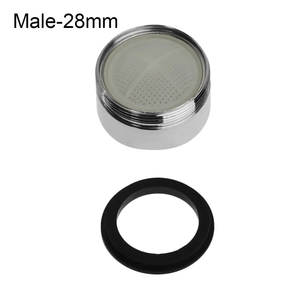 Simples Market chrome faucet aerator set with black rubber washer, 28mm (2 pieces)