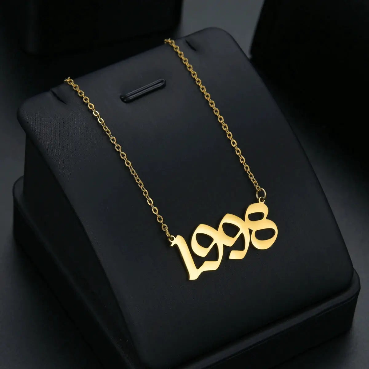 Stainless Steel Birth Year Necklace 1980 To 2021 For Women And Men Choker Date Number Pendant Jewelry Commemorative Gift