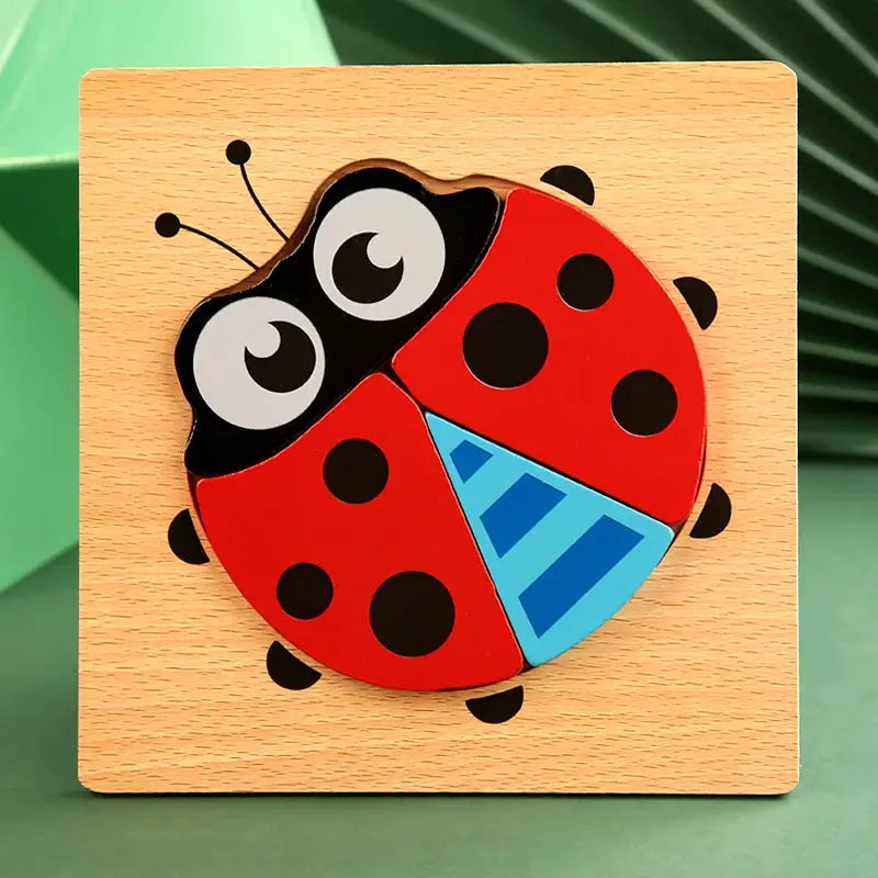 3D Wooden Puzzle For Kids Cartoon Animals And Traffic Theme Jigsaw Early Learning Cognition Toy