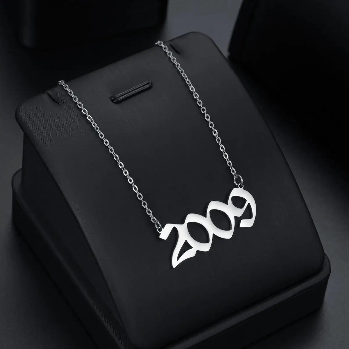 Stainless Steel Birth Year Necklace 1980 To 2021 For Women And Men Choker Date Number Pendant Jewelry Commemorative Gift
