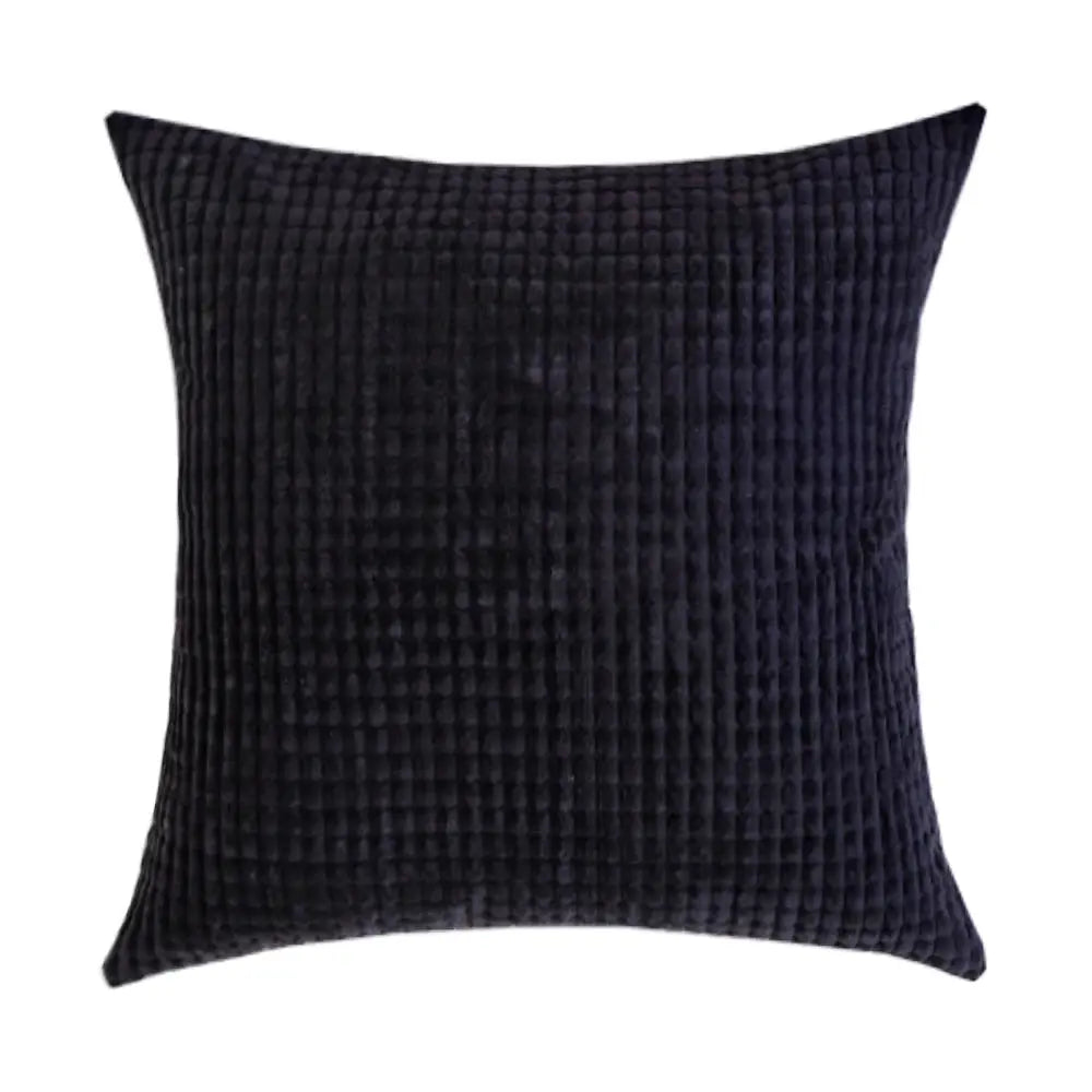 Corduroy corn-kernel plush cushion cover by Simples Market, dark navy, 35–70cm.