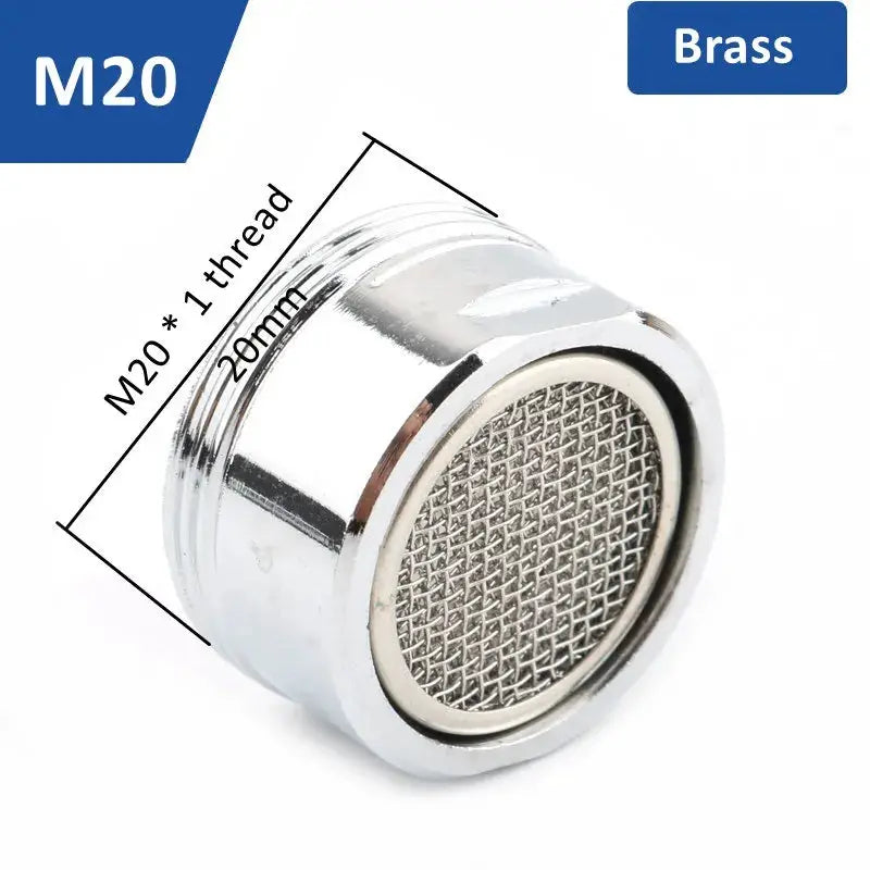 Copper water-saving faucet aerator by Simples Market, brass finish