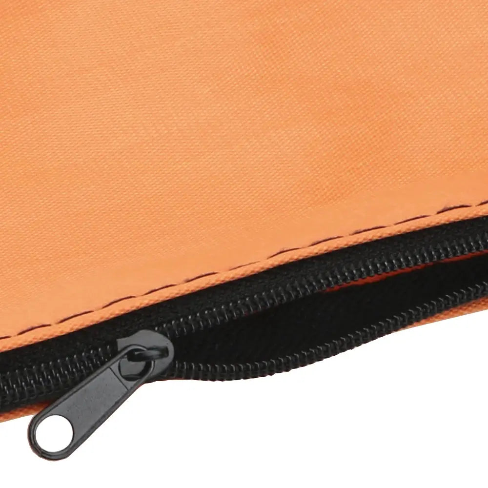 Multi-function portable tool bag in orange canvas Oxford with a black zipper