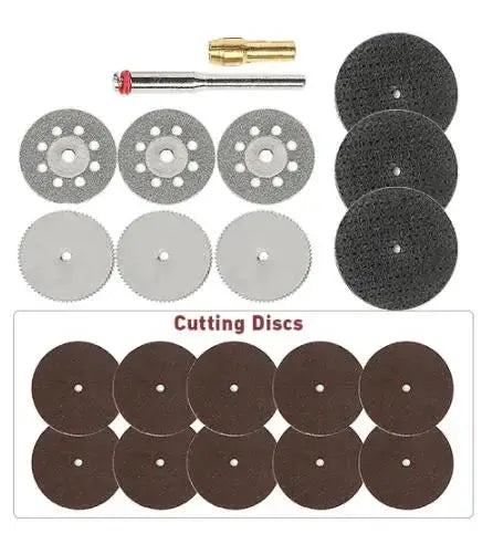 Dremel Cutting Discs and Grinding Wheels Set for Mini Drill Engraving Tool Heads and Circular Saw Blades
