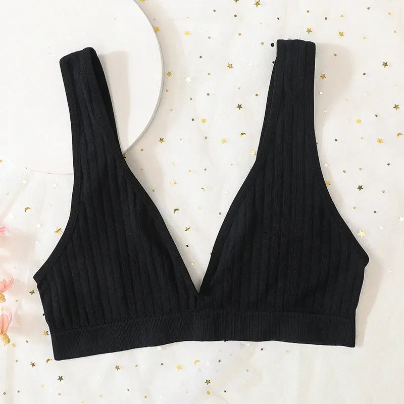 VivaLuxe Deep V Neck Wireless Bralette Seamless Comfort With Push Up for Everyday Wear