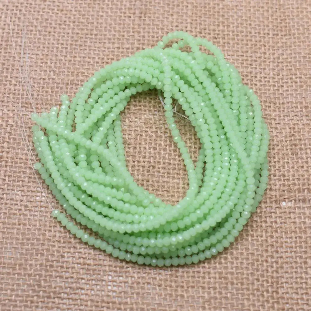 Yanqi Rondelle Crystal Beads 2mm 3mm 4mm Faceted Round Glass Beads for Jewelry Making DIY Spacer Beads