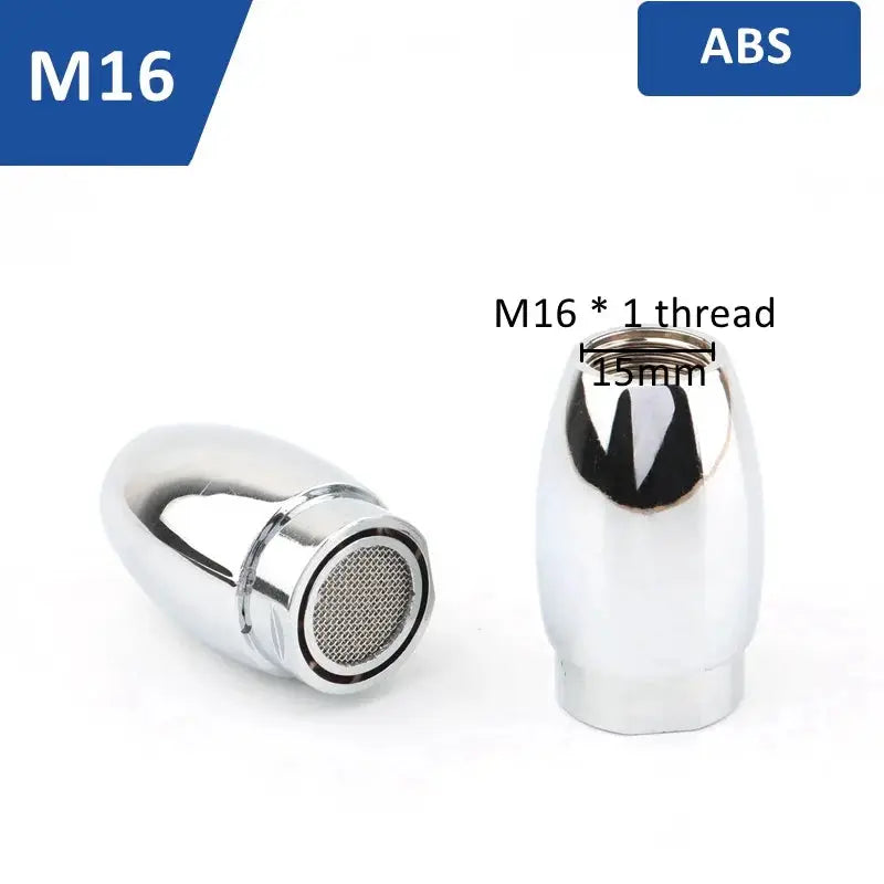Chrome M16 faucet aerator set (2 pieces) with mesh bubbler for bathroom faucet.
