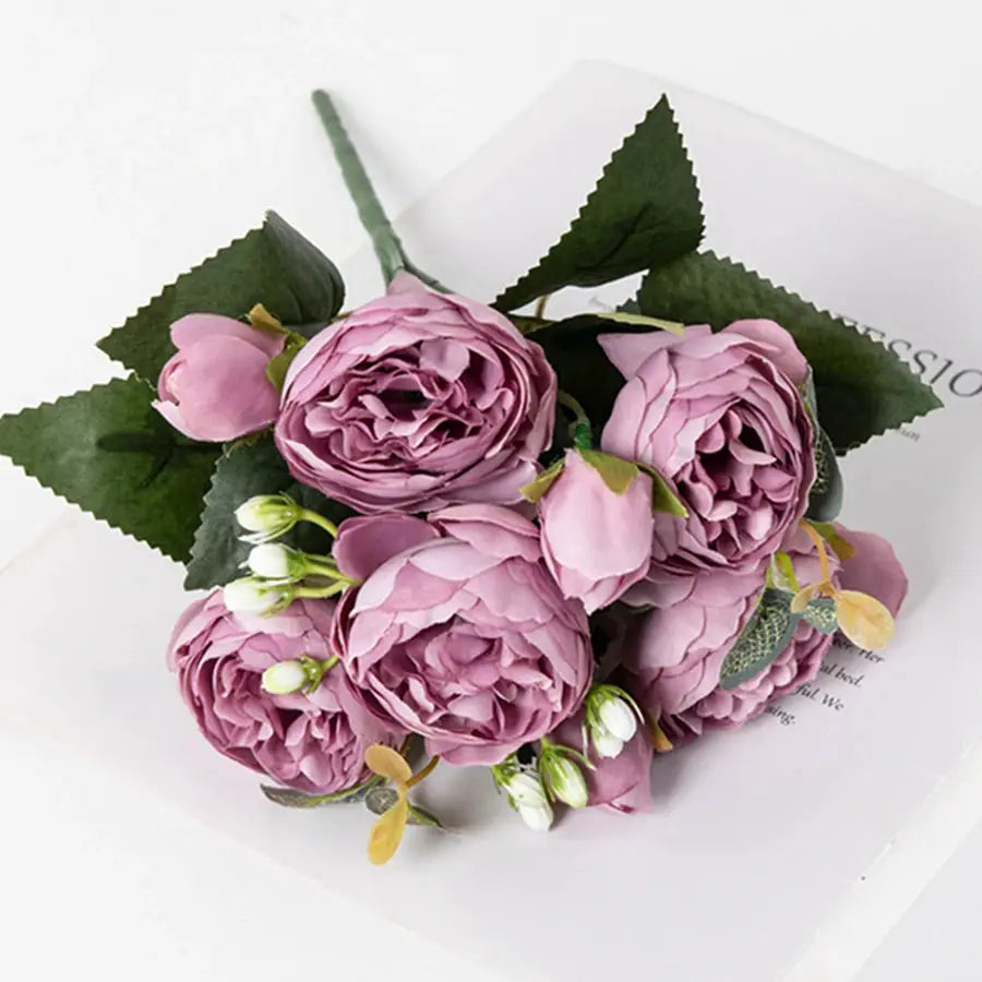 30cm Artificial Silk Peony Bouquet For Home Decor Wedding Centerpieces Vase Decoration Props