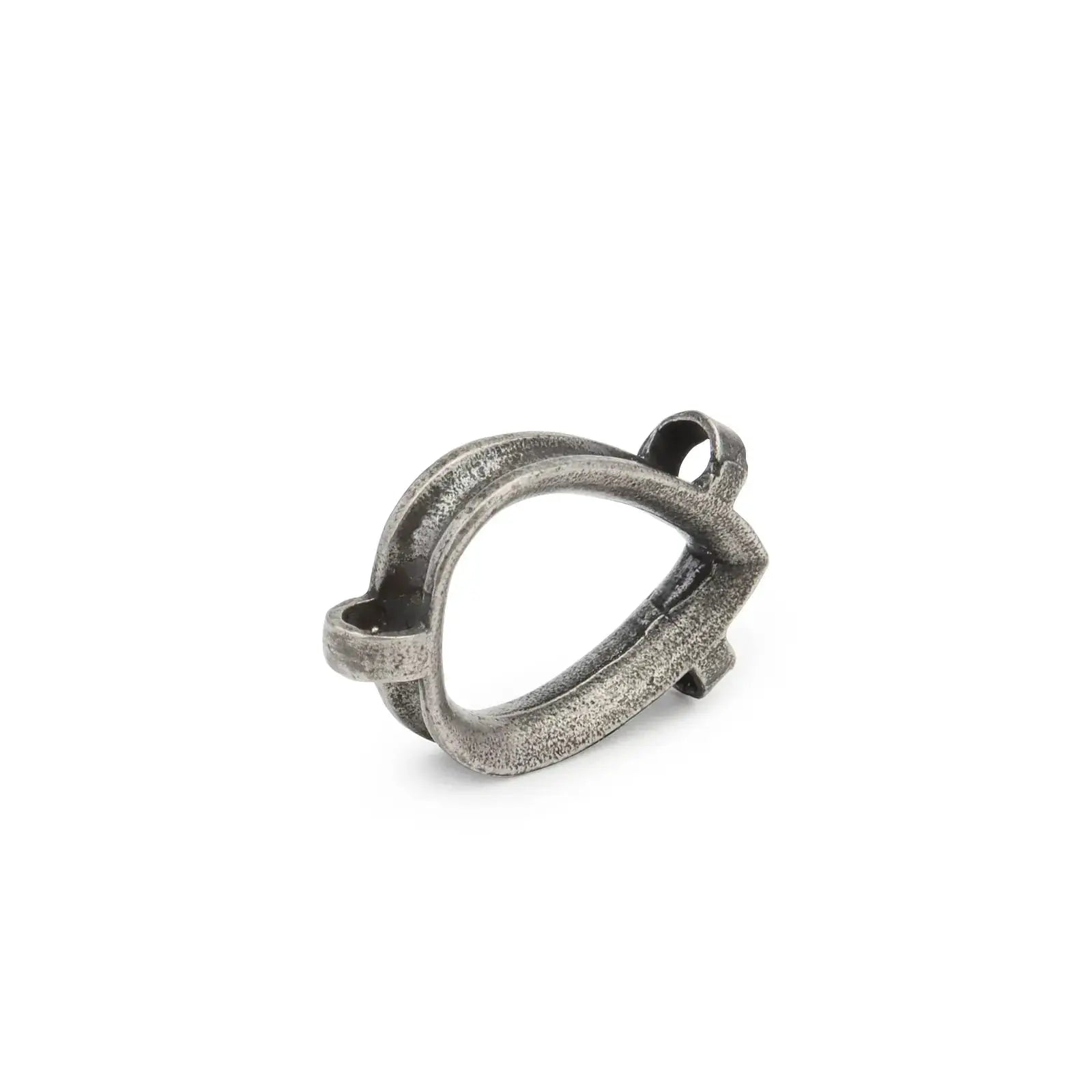 Brass ring bead for paracord keychains, antique finish