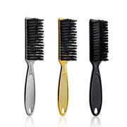 Plastic Handle Hairdressing Soft Hair Cleaning Brush Barber Neck Duster Broken Hair Remove Comb Hair Styling Tools Comb Gold - Simples Market