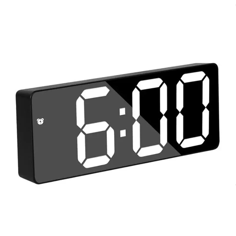 Simples Market black acrylic-mirror digital alarm clock with large LED digits