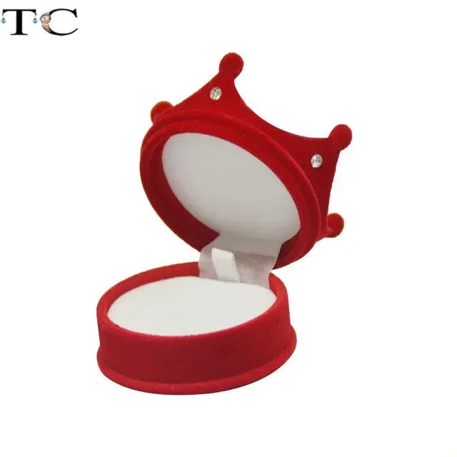 Creative Velvet Jewelry Box Mini Ring Box for Earrings and Rings Storage Display Gift Case