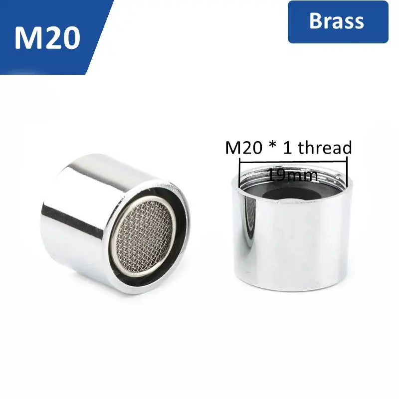 M20 brass faucet aerator bubbler, two-piece set with mesh filter, Simples Market
