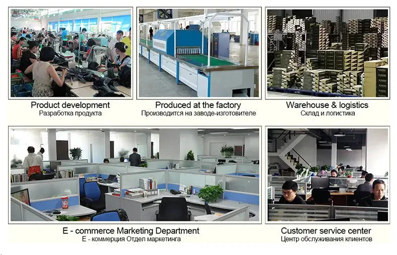 iawesome White Shoes Cleaner by Simples Market collage of production, warehouse, and offices