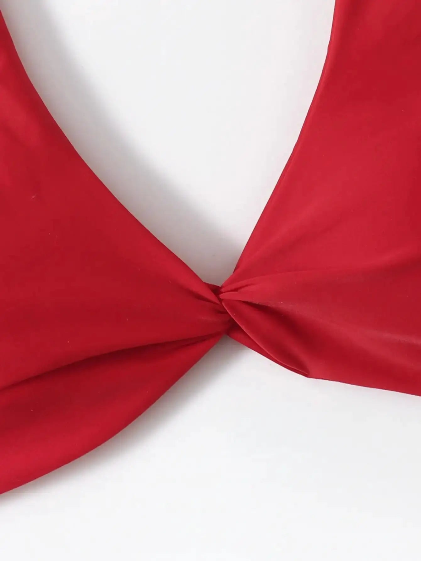 Bikini top red solid with front knot tie, ZTVitality by Simples Market