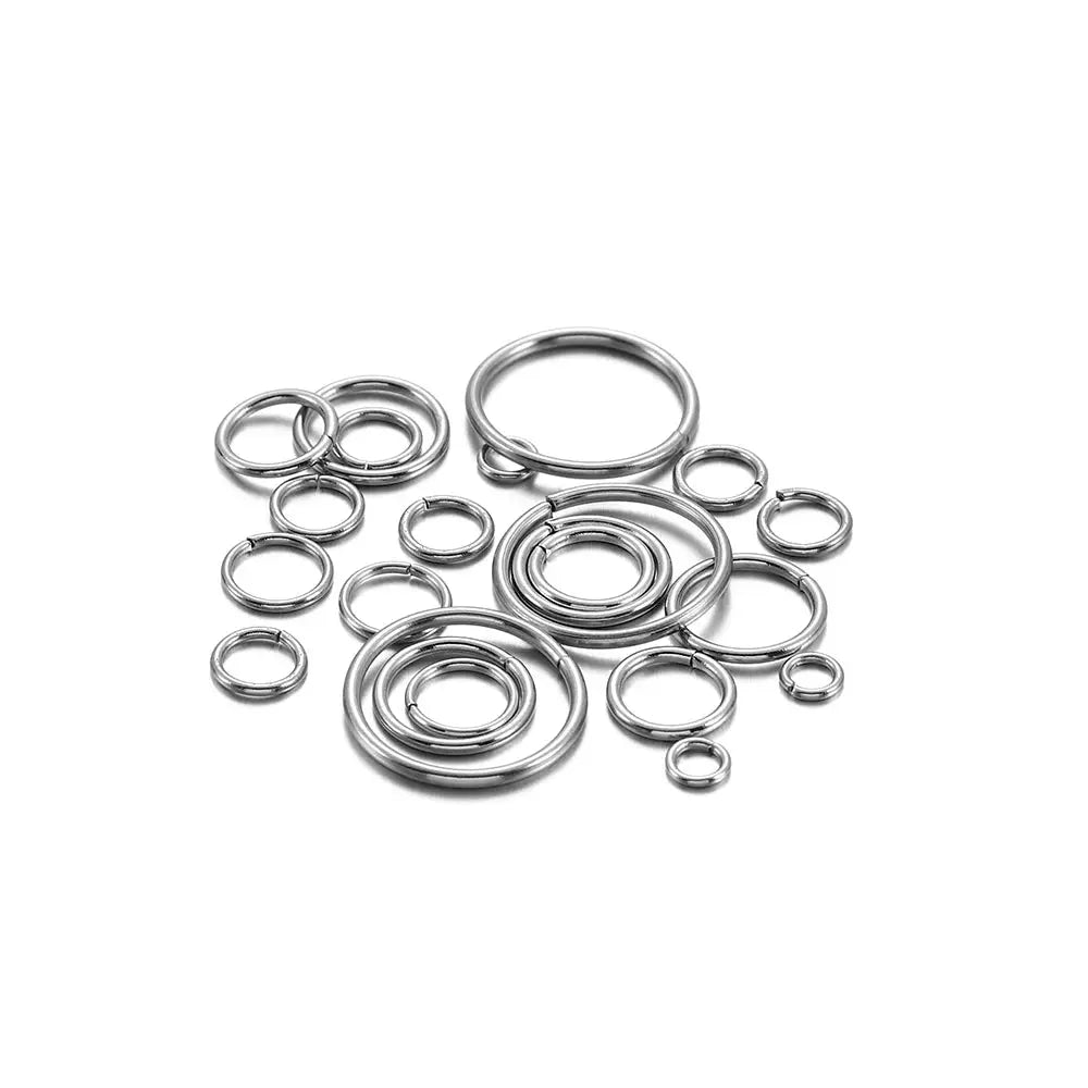 1050Pcs Stainless Steel Open Jump Rings Jewelry Making Connectors Split Rings for Diy Jewelry Findings Supplies