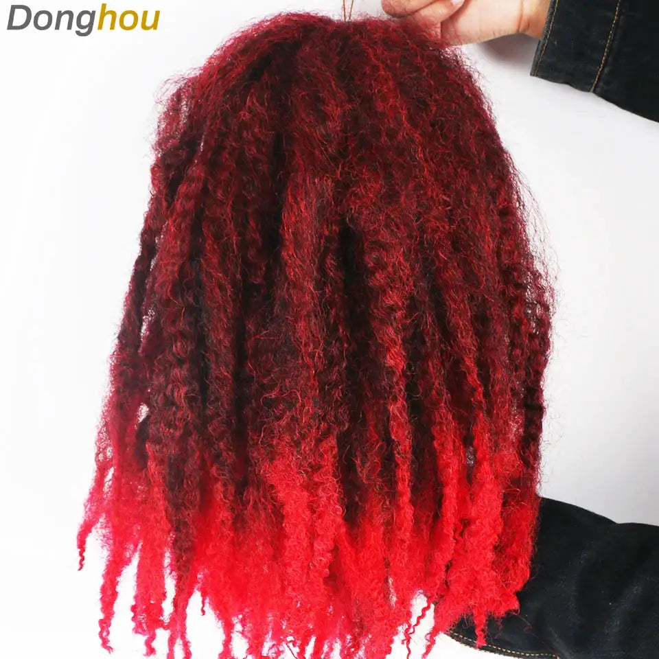 Marley braiding hair bundle, 18in synthetic red ombre by Simples Market