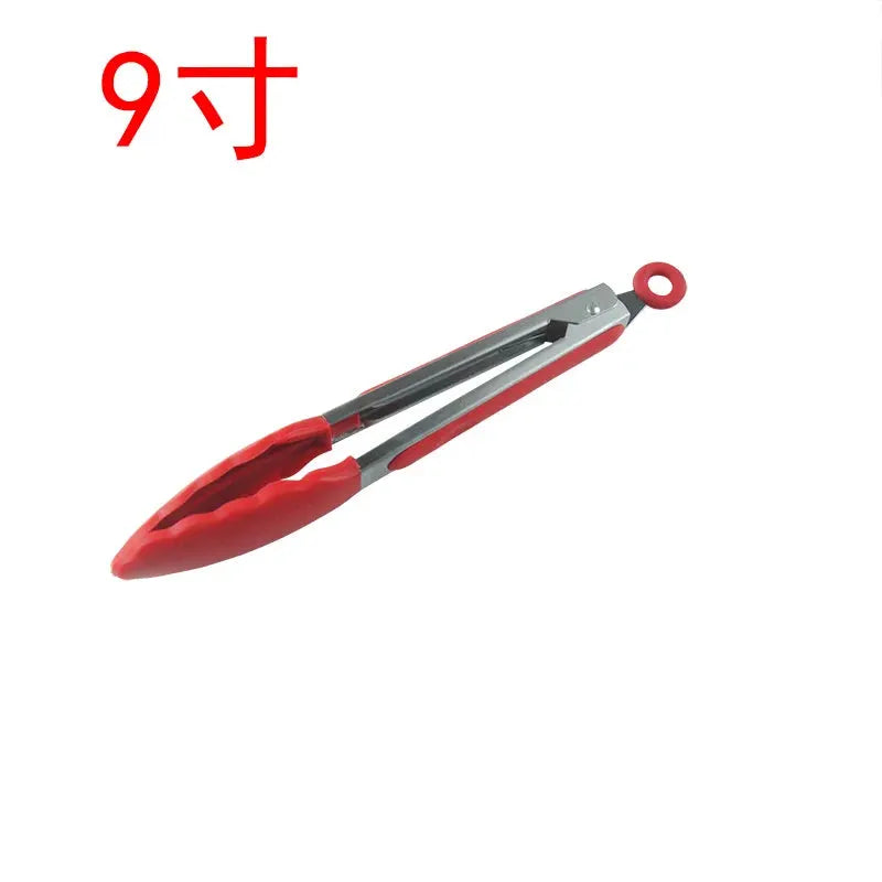 7 9 12 Inch Silicone Tipped Stainless Steel Locking BBQ Tongs Non Slip Food Tongs For Cooking