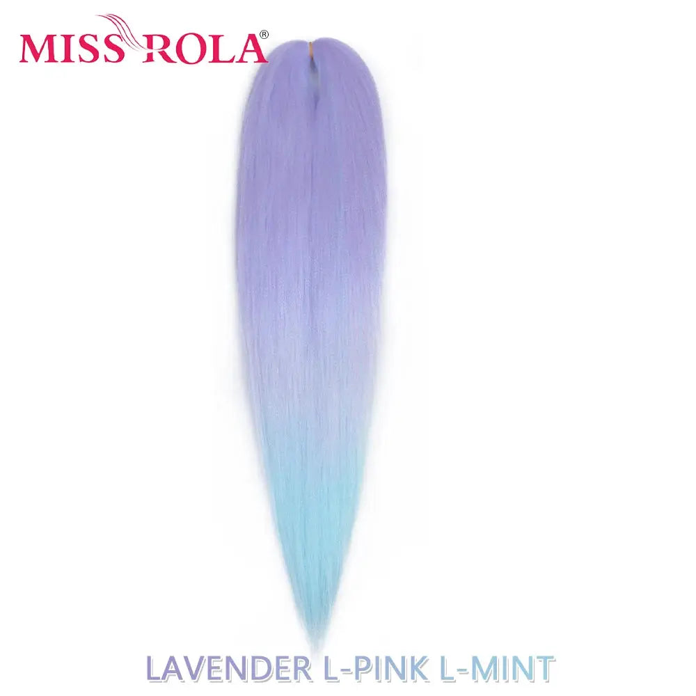 Miss Rola synthetic 30-inch Kanekalon jumbo braid in lavender–pink–mint gradient