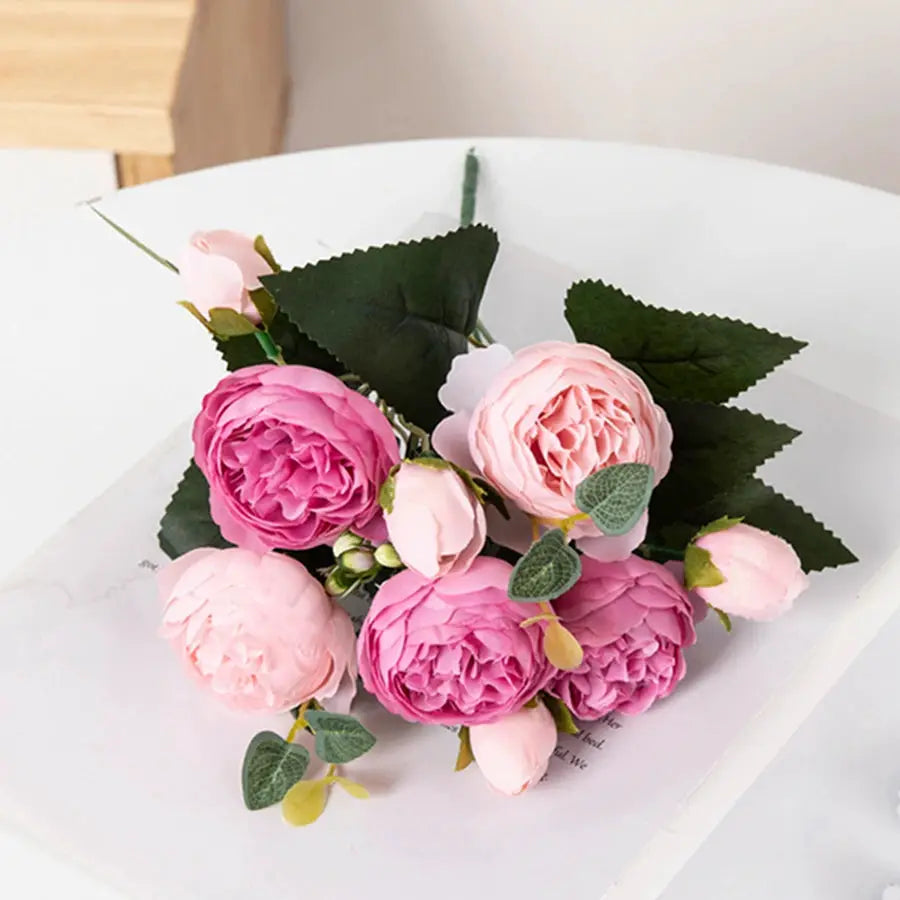 30cm Artificial Silk Peony Bouquet For Home Decor Wedding Centerpieces Vase Decoration Props