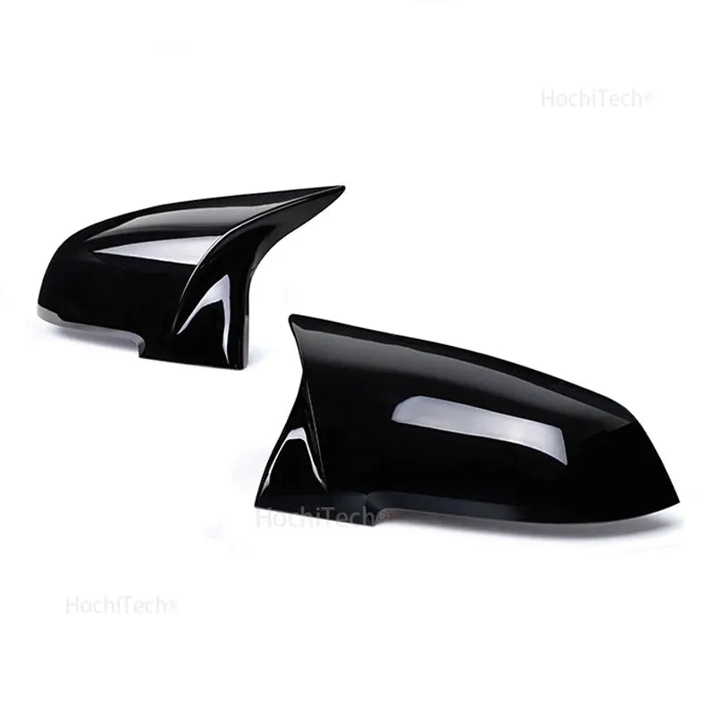 BMW mirror cap set in gloss black, M4-style, for 1/2/3/4 and X Series rearview mirrors