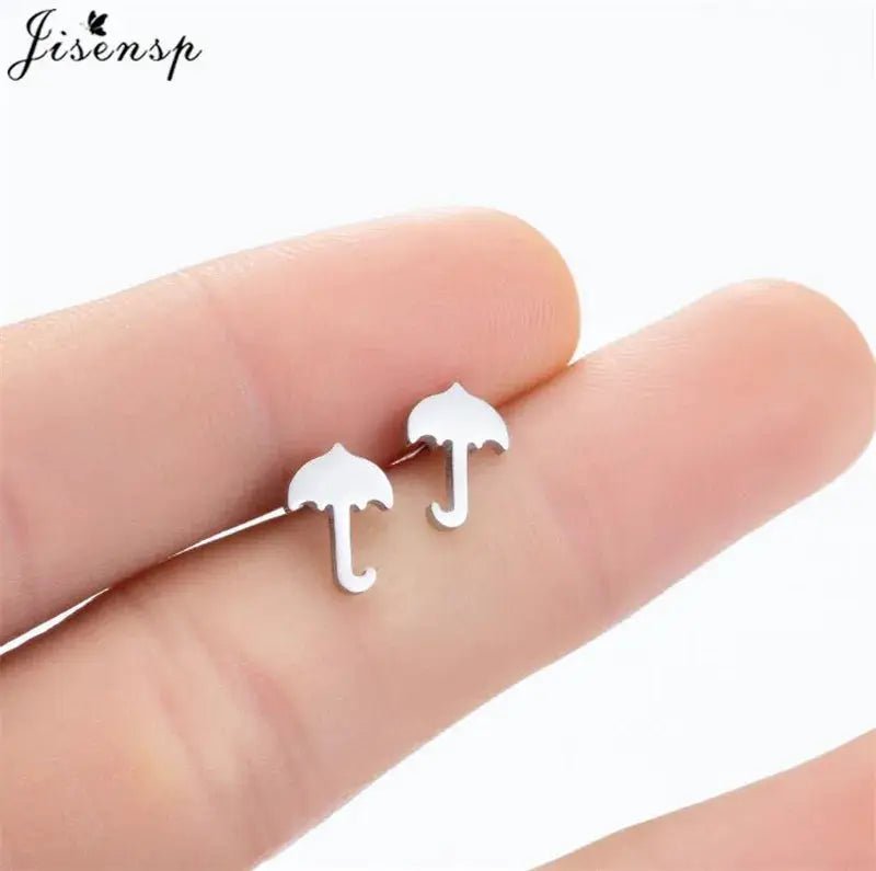 Stainless Steel Stud Earrings For Women Fashion Jewelry Multiple Animal Designs Hummingbird Leaf Music Fairy Gift - Simples Market