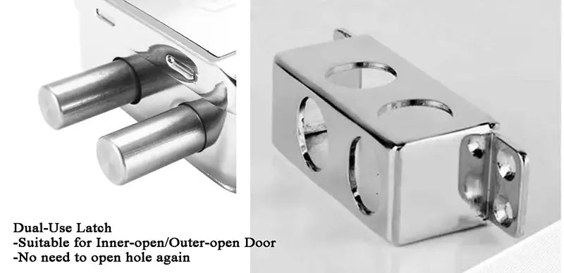 Simples Market TTLock door lock dual-use latch kit in silver metal for inner/outer doors