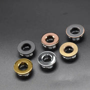Overflow hole decorative covers set, round sink inserts in copper/black/bronze/gold/silver (6 pcs) Simples Market