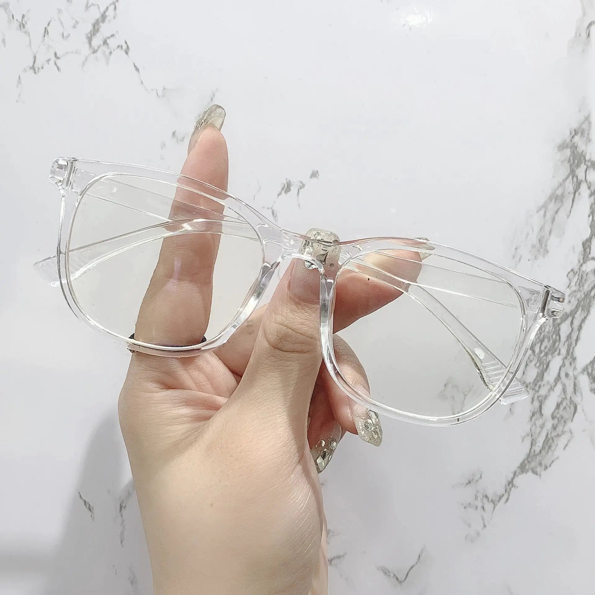 OptiGuard Transparent Computer Glasses Unisex Anti Blue Light Blocking Eyewear With Square Frame