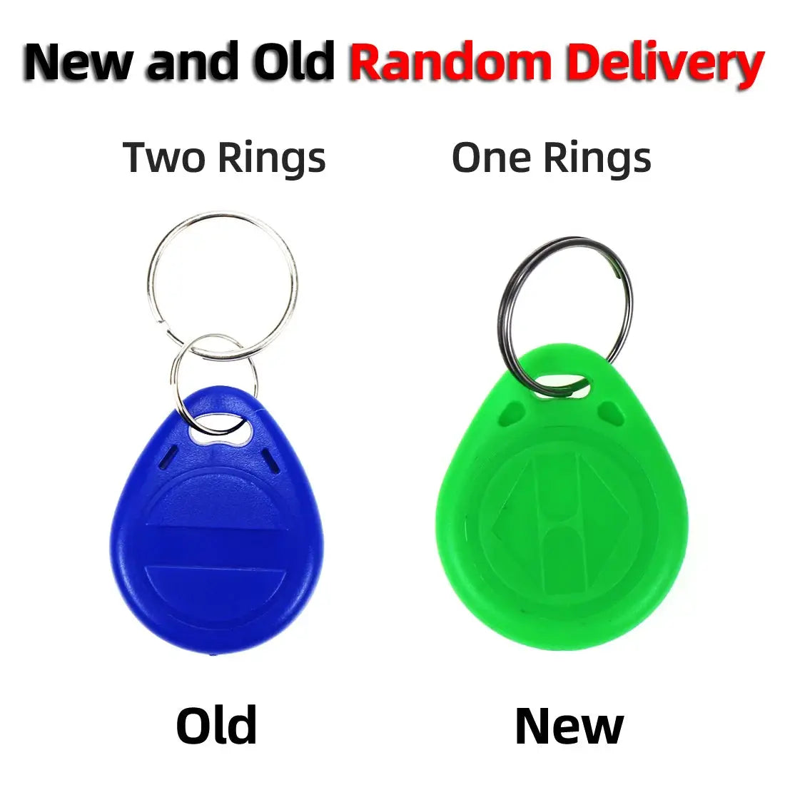 Simples Market 10-pack EM4305 RFID keyfobs; blue old model and green new model