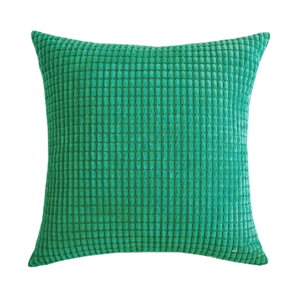 Simples Market corduroy corn-kernel plush cushion cover in green, 35/45/50/60/70cm