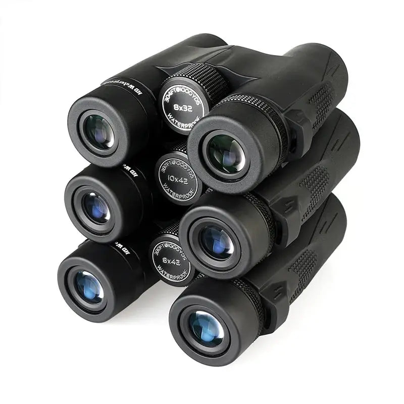 SVBONY bird-watching binoculars SV47 set, six compact black units, IPX7 waterproof, 8x32/8x42/10x42