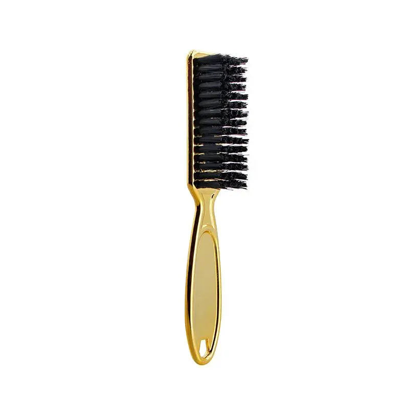Plastic Handle Hairdressing Soft Hair Cleaning Brush Barber Neck Duster Broken Hair Remove Comb Hair Styling Tools Comb Gold - Simples Market