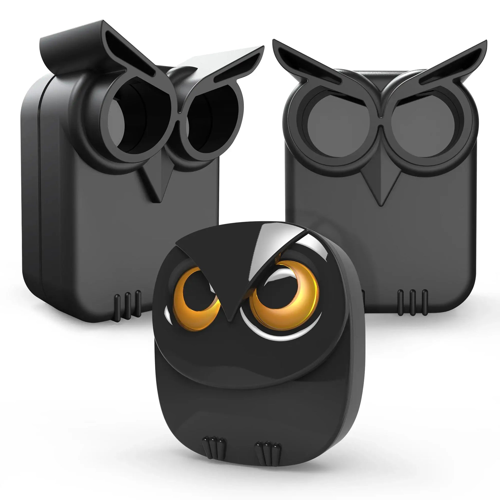 HTZSAFE wireless driveway security alarm units by Simples Market, black PIR motion detectors (2-pack)